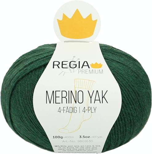 Schachenmayr Regia Premium Merino Yak, 100G tanne meliert Handstrickgarne
