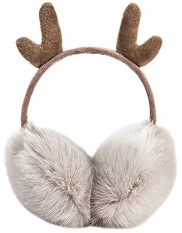 YUIP Rentier Winter Ohrenschützer, Damen & Kinder Unisex warm Ohrenschutz für Ohrenwärmer, Plüsch Earmuffs, Braun