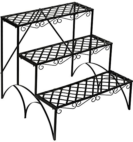 tectake 401711 Blomhylla med 3 plan