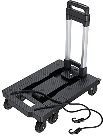 LÖWENBISS Plattformwagen Transportwagen Klappbar mit Rollen 7 Drehbaren Rädern Tragbar Leise Rollwagen Sackkarren Transporthilfe bis zu 150 Kg Belastung Faltbar (Transportwagen 7 Räder)