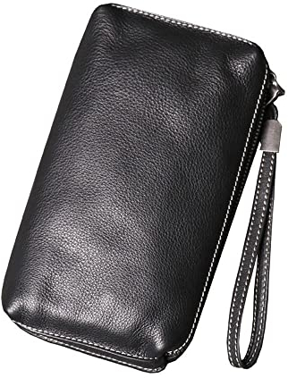XIXIDIAN Leder Kupplung Geldbörse Brieftasche Männer Wristlet Halter Armband Tasche Pack Business Handtasche (Color : A, Size : 21 * 12 * 3m)