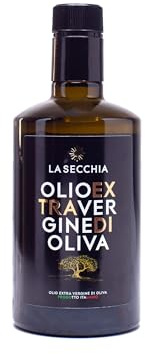 La Secchia - Aceite de Oliva Virgen Extra Italiano, Aceitunas Cultivadas Cerca del Lago de Garda, Sabroso, Afrutado, Amargo, Aceite de Oliva Virgen Extra 100% Artesanal, Made in Italy, 0,5 litros