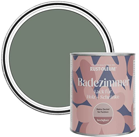 Rust-Oleum Green Moisture Resistant Bathroom Wood and Cabinet Paint in Gloss Finish - Serenity 750ml