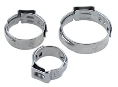 LPEX Cinch Clamp RLECS 30PCS 1/2 Inch (17.5mm) Silver Stainless Steel Cinch Crimp Rings Pinch Clamps for PEX Tubing Pipe Fitting Connections