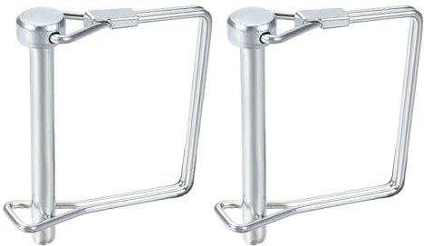 DTGN 5mm x 50mm (Dxl) Spina Bloccaggio Albero - 2 Pezzi - Ideale per Rimorchi Agricoli Prati - Perno Attacco per Rimorchio Quadrato Acciaio Al Carbonio - Tonalità Argento