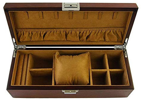 MYVVKIA Schmuckkästchen, Schmucktruhe aus Holz für Ringe, Halsketten, Ohrringe, Uhren, Schmuck-Organizer, großes Fassungsvermögen, vielseitige Schmuckschatulle für Damen