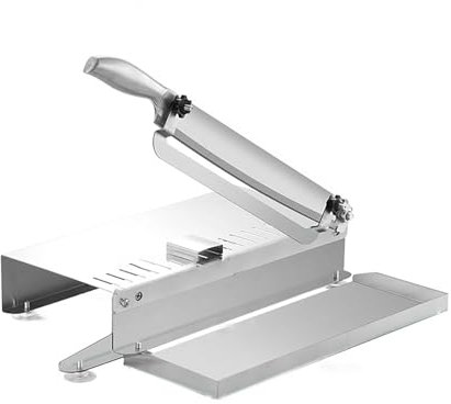VITIWEDTY Trancheuse à Viande Manuelle - Coupe Viande AméLioréE en Acier Inoxydable, Trancheuse à éPaisseur RéGlable 0.3-8mm CongeléE pour Un Usage Domestique (A L)