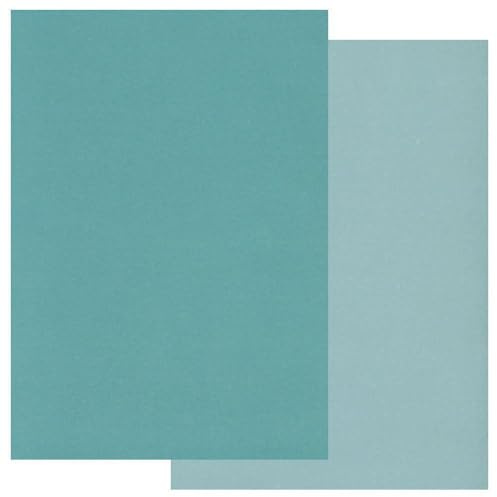 Groovi Coloured Two Tone Parchment Paper: Teal A4 x 10 Sheets