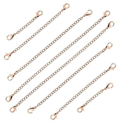 SHINEOFI Set Mit 5 Kettenverlängerungen Aus Edelstahl Verschlussschnallen Für Halskettenschmuck