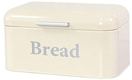 Huhudyy Caja de pan vintage de hierro para aperitivos, acabado de escritorio, caja de almacenamiento a prueba de polvo, contenedor de almacenamiento para alimentos, cocina, estante, decoración, color
