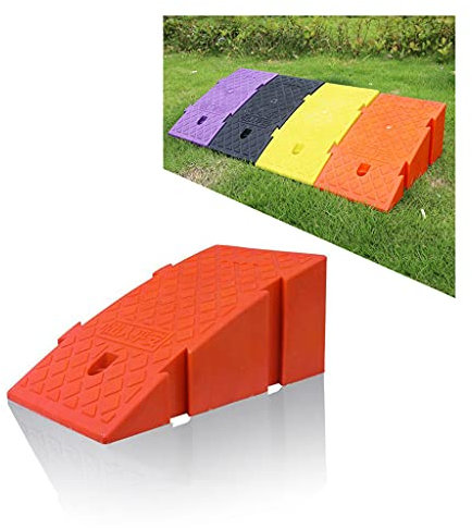 Rampe de trottoir robuste pour garage, trottoir, camion, scooter, vélo 16/20 cm de hauteur, orange, 40 x 25 x 16 cm