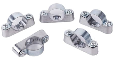 Heavy Duty Pipe Clamp Set of 5 with Screws Wall Mount Pipe Clamps for Securely Fastening Pipes (40mm)