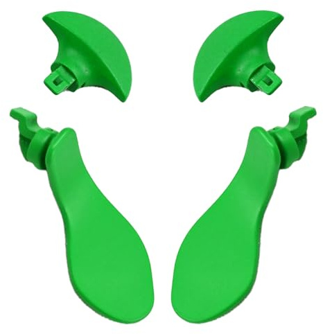 4PCS Back Paddles for PS5 DualSense Edge Controller,Interchangeable Metal Rear Paddles,Metallic Rear Paddles Trigger Buttons Replacement Parts for PS5 Edge Controller(Green) [video game]