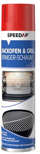 SPEEDAP Backofen- und Grillreiniger | 500 ml Schaum | kraftvoller Reiniger und Fettlöser für Backofen, Grill, Herdplatte, Ceranfeld und Kaminglas | löst selbst stark eingebrannten & rußigen Schmutz