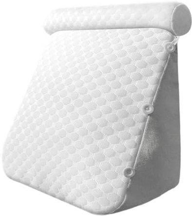 SiaBiced Oreiller de Tête de Lit, Coussin Triangulaire Multifonctionnel pour Le Canapé et L'utilisation du Lit, Gris