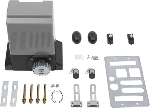 370W Electric Sliding Gate Opener 800KG Heavy Duty Automatic Sliding Gate Drive, Automatic Door Opener Motor Driveway Security Kit with 2 Infrared Sensors (Only 370W Gate Opener)