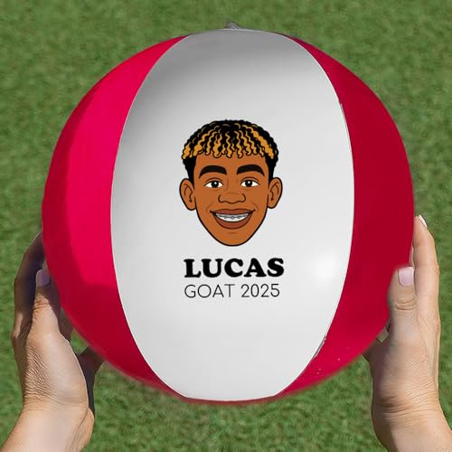 Wanapix | Pelota de Playa Personalizada | Balón de Playa Hinchable con la Foto o Texto Que Quieras | Diseño Bicolor | Plástico PVC Elegir | para Playa o Piscina