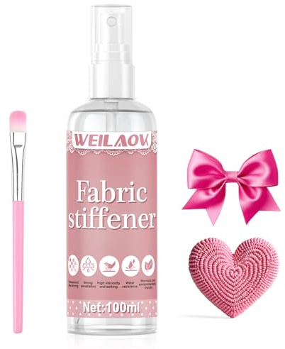 WEILAOK Textilverstärker, Textilhärter -Spray, Textilversteifer Transparent | Fabric Stiffener für Baumwolle, Textilversteifer zum Versteifen von Stoffen, Kleidung, Wolle, Leder, Papier Usw (100ml)