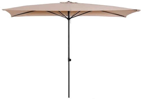 NESPIQ Parasol De Plage Parasol Résistant À Demi-parapluie Rectangulaire Extérieur Pour Jardin De Patio Sans Base Mobilier De Jardin