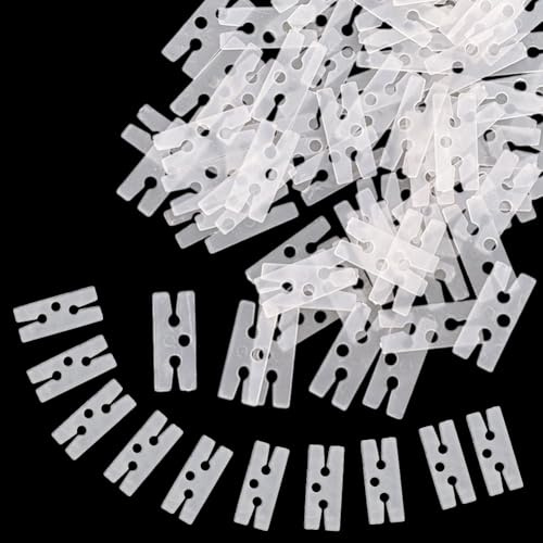 GORGECRAFT 500Pcs Plastic Balloon Clasps Reusable Clear H-Shape Balloon Clips Sealing Ties Fastener Clips Quick Knot Tying Tool for Wedding Birthday Party Christmas Holiday Events Decoration 30x13mm