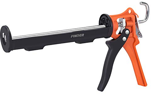 Finder Pistola Silicone Professionale, Pistola per cartucce Pistola manuale per silicone, orientabile, 400 ml