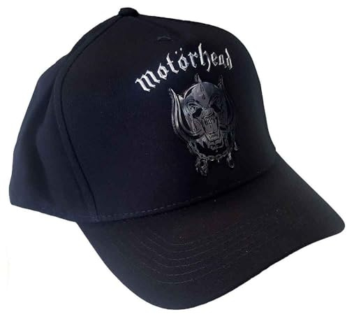Motorhead Cappellino da Baseball Band Logo Warpig Sonic Argento Ufficiale Nero Size One Size