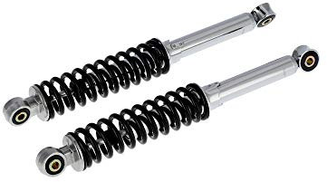 Set: Federbeine, verstellbar, schwarz/chrom, Länge: ca. 340mm - Simson KR51 Schwalbe, SR4 Vogelserie, S50, S51, S70