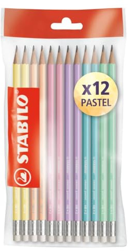 Stabilo Matita In Grafite Swano Pastel, Colori Assortiti, 12 Unità, Confezione da 1