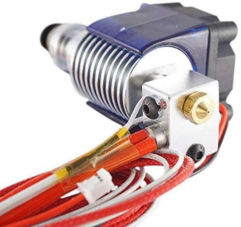 3D FREUNDE V6 Hot-End Kit: All Metal + Teflon J-head Bowden 0,4mm Düse Teflon Schlauch Lüfter Silikonsocke Wärmeleitpaste PC4-M6 Push-Fit 1,75mm für 3D Drucker Anycubic Creality Anet und weitere