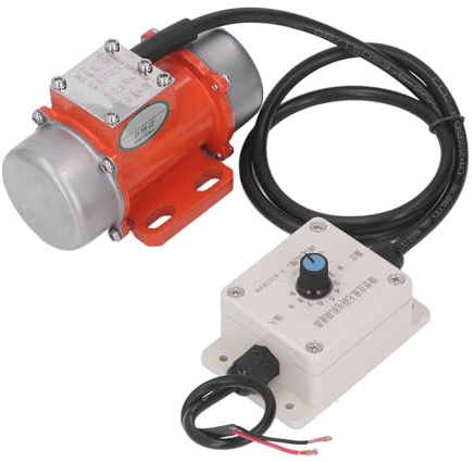 CUEI 30W Concrete Vibrator Vibration Motor, Waterproof 4000RPM DC Electric Vibrating Motor with Speed Controller & Adjustable Exciting Force, Aluminum Alloy Vibrating Vibrators for Shaker Table(#1)
