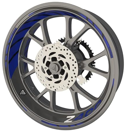 Felgenband für Motorrad Kawasaki Z400 Premium Qualität (Aufkleber für 2 Räder) (blau)
