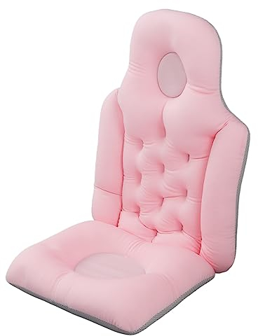 Ganzkörper-Badekissen, Schnell Trocknend, Hochelastisch, Badewannenkissen, Badewannenkissen mit Aufhängeloch (Rosa)