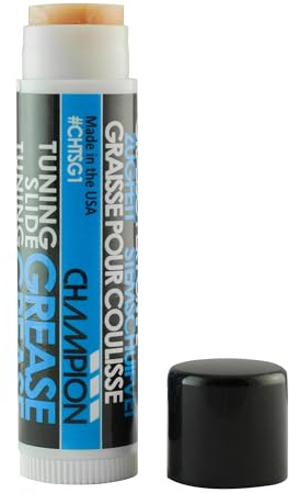 Champion Graisse pour trompette, trombone, cor, tuba, euphonium et tous les instruments de musique en laiton. Application facile du tube torsadé. Graisse naturelle, non toxique et inodore.
