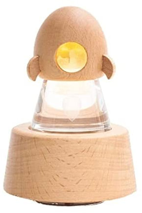 REEKOS Spieluhren Spieluhr Musikdose Kristallkugel-Spieluhr Aus Holz, Drehbar Mit LED-Induktionslicht, Nachtlicht-Spieluhr Für Geburtstag Musikspieldose Spieldose (Color : B, Size : As Shown)