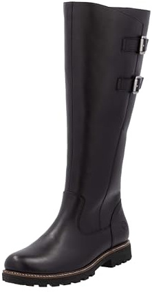 Remonte D8486-00 Schaftstiefel Glattleder Damen in schwarz