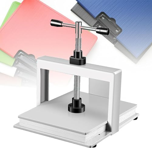 DPLWJPP Buchbinderpresse Maschine,A3/A4 Flache Papierpresse,Buchbinderpresse Maschine Manuelle Flachpapier-Buchpresse,Für Währungsgutscheine,Rechnungen,A3