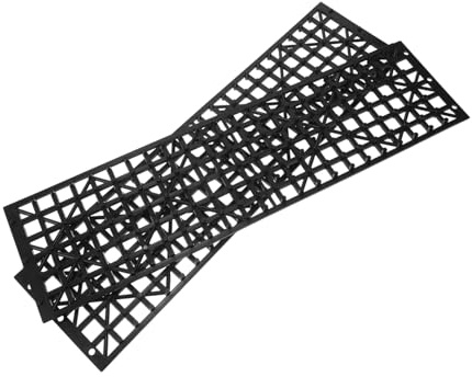Beatifufu Tapis Antidérapant Multifonction Lot pour Voiture, Plaques de Traction des Pneus Pliables en Plastique Noir pour Boue et Nids-de-Poule