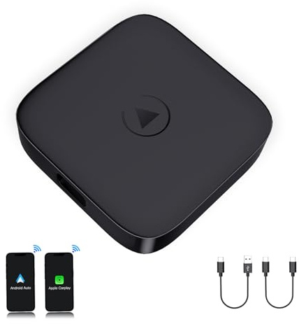 CARABC B2 Wireless CarPlay & Android Auto Adapter mit Android 11.0 - Magic Box 2.0 Built-in Dual WiFi Support Gleichzeitige Nutzung von CarPlay und Netflix/YouTube. (B2)