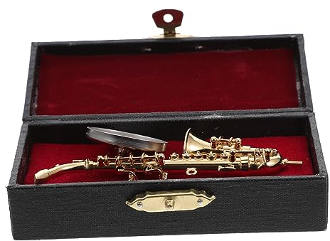 CORHAD 1satz Miniatur Saxophon Dekoration Realistisches Saxophon Ornament Für Schreibtisch Geschenkidee Für Musikliebhaber Kreative Wohnaccessoires Und Fotorequisiten