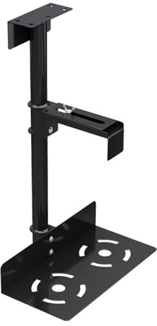 Onxyrbyte Colgador De Mainframe para Computadora,Soporte De Montaje para Pc Debajo del Escritorio,Colgador De Host De Computadora,Soporte De CPU Ajustable Bajo Escritorio,Soporte Pc Bajo Mesa