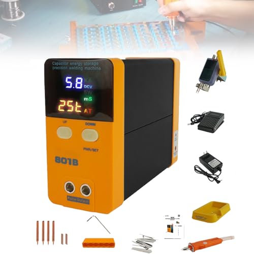 Máquina de soldadura de baterías de almacenamiento de energía, soldadora por puntos de pulso de alta potencia de 11,6 KW, soldadora por puntos de batería, para soldadura de precisión,Black