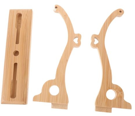 Zerodeko Chinese Style Folding Fan Holder Solid Wood Display Stand for Circle Fan Simple Classic Rack Home Decor