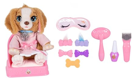 Disney Princess - Licence Officielle - Jakks Pacific - Style Collection Mon Chiot Choyé - Set de Jeu Imitation avec Chien, Biberon, Brosse et Sac - Accessoires Soins Animaux Fille - Jouet Role Play