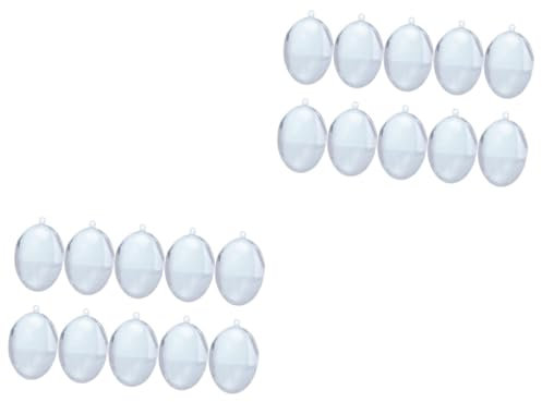 Alipis 20pcs Luxury Easter Egg Decorations Fillable Ball Beads Hanging Ornament for Party