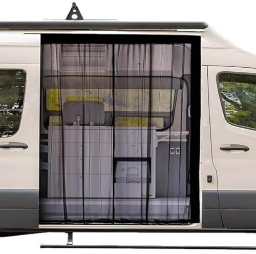 180 x 150 cm, Magnetverschluss, Wohnmobil-Vorhang, Fliegengitter, Schiebetür für Mercedes für Sprinter, Transit