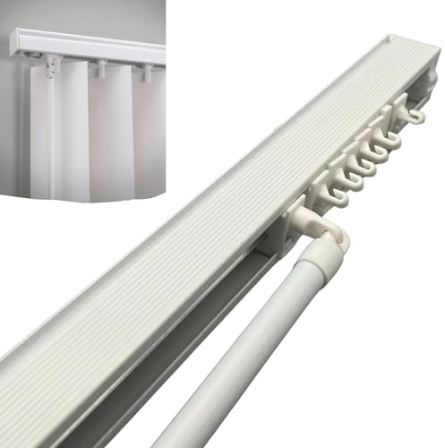 Vertical Blind Headrail Track, 89mm Width, Made to Measure, White, UK Made (400mm to 1200mm)