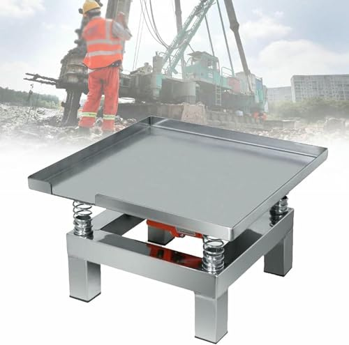 Vibrateur éLectrique pour BéTon Table vibrante plaque vibrante plate, plateforme de laboratoire vibrante en acier inoxydable, pour éliminer les bulles et secouer le précipité