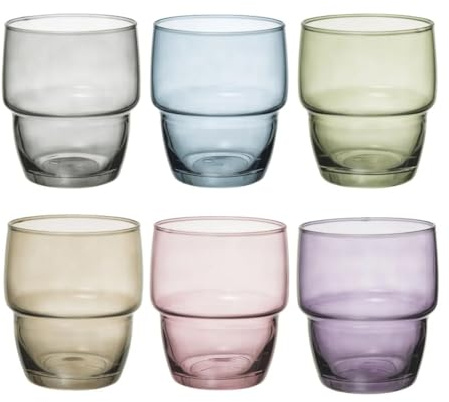 Paris Prix Secret de Gourmet - Lot de 6 Verres à Eau Rodrig'eau 28cl Multicolore