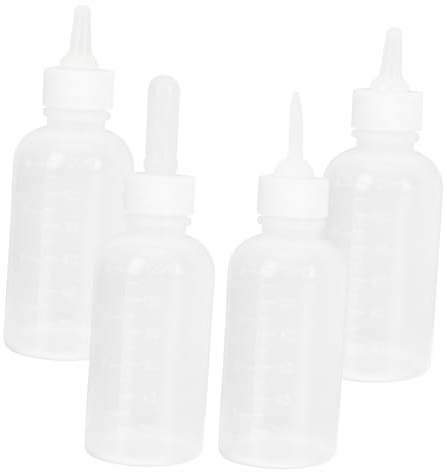 TOYANDONA 4 Stück-Packung Pet Haustier Milchflaschen 120ml Hochtemperaturbeständig Kunststoff Welpen Kätzchen Fütterungsflaschen für Hunde Katzen Kleintiere