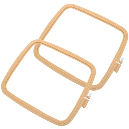 DIYEAH 2 Stück Quadratischer Stickrahmen aus Stabilem Kunststoff Leichter Verschleißfester Rahmen für DIY Kreuzstich Punch Needle und Handstickerei für Präzises Sticken und Kreative